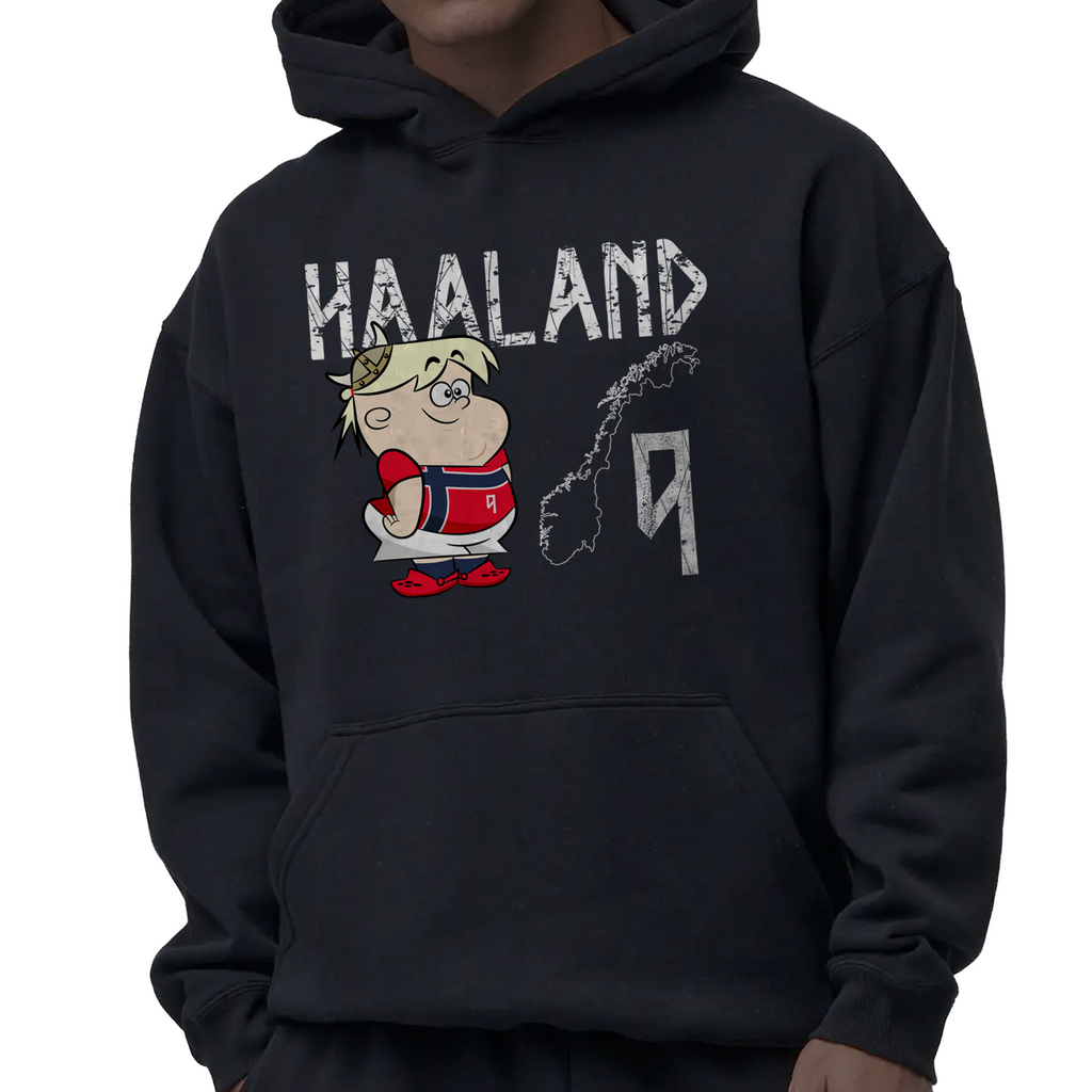 HAALAND CARTOON HOODIE WHITE