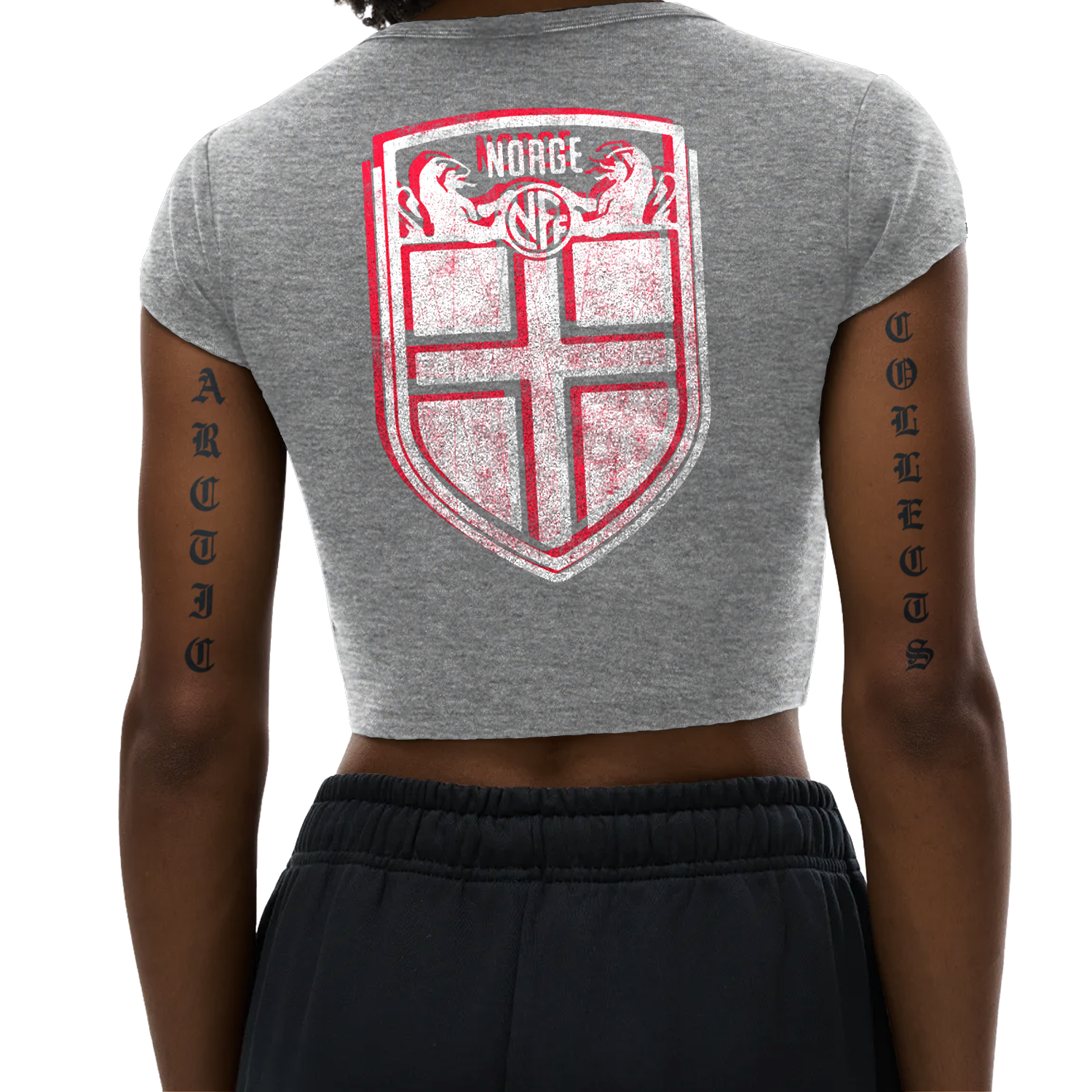 HAALAND CARTOON CROP TOP DBL PRINT