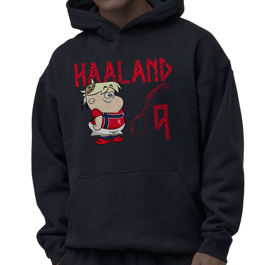 HAALAND CARTOON HOODIE RED
