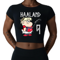HAALAND CARTOON CROP TOP WHITE