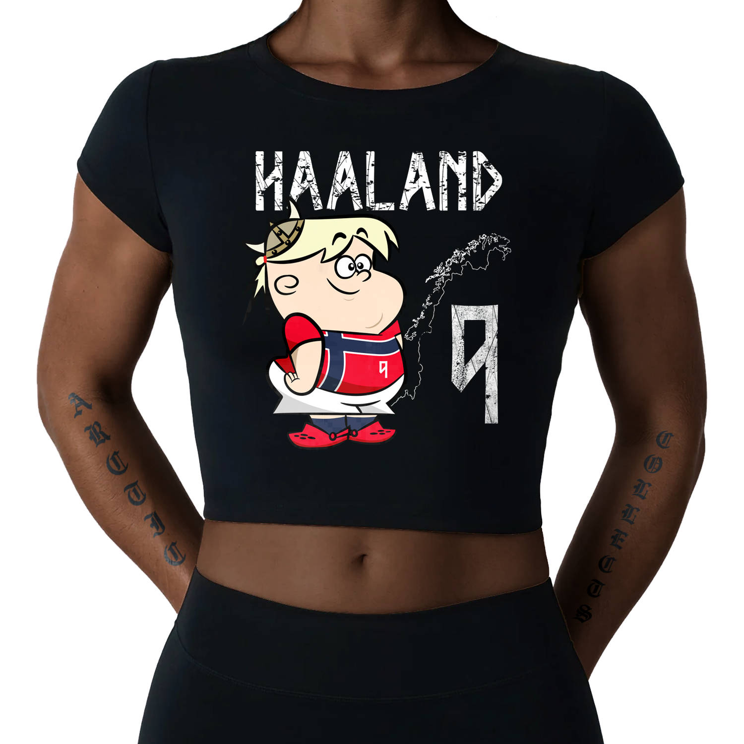 HAALAND CARTOON CROP TOP
