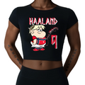HAALAND CARTOON CROP TOP DBL PRINT