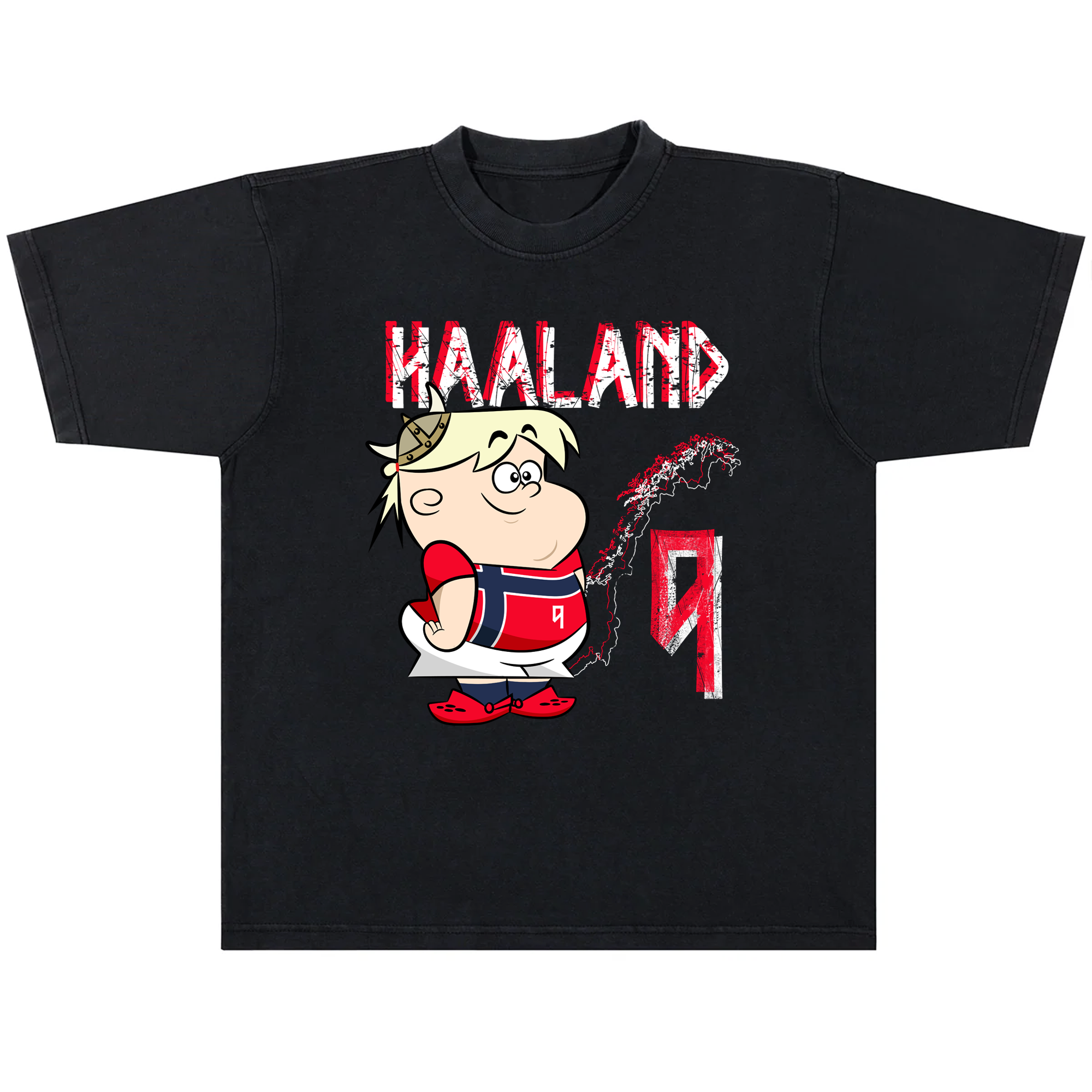 HAALAND CARTOON TEE DBL PRINT