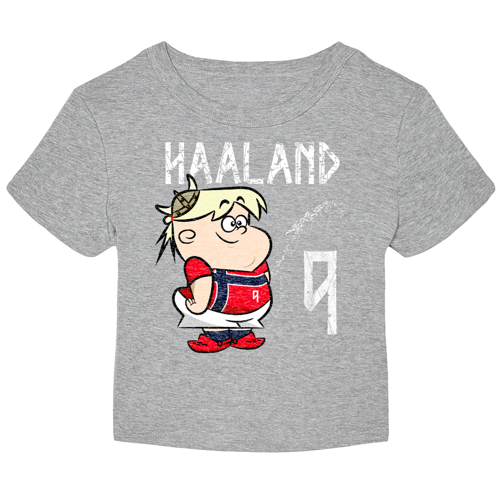 HAALAND CARTOON CROP TOP WHITE
