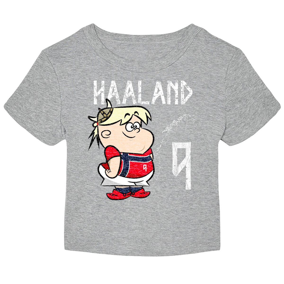 HAALAND CARTOON CROP TOP WHITE
