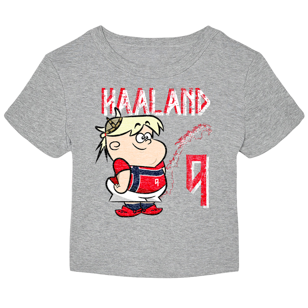 HAALAND CARTOON CROP TOP DBL PRINT
