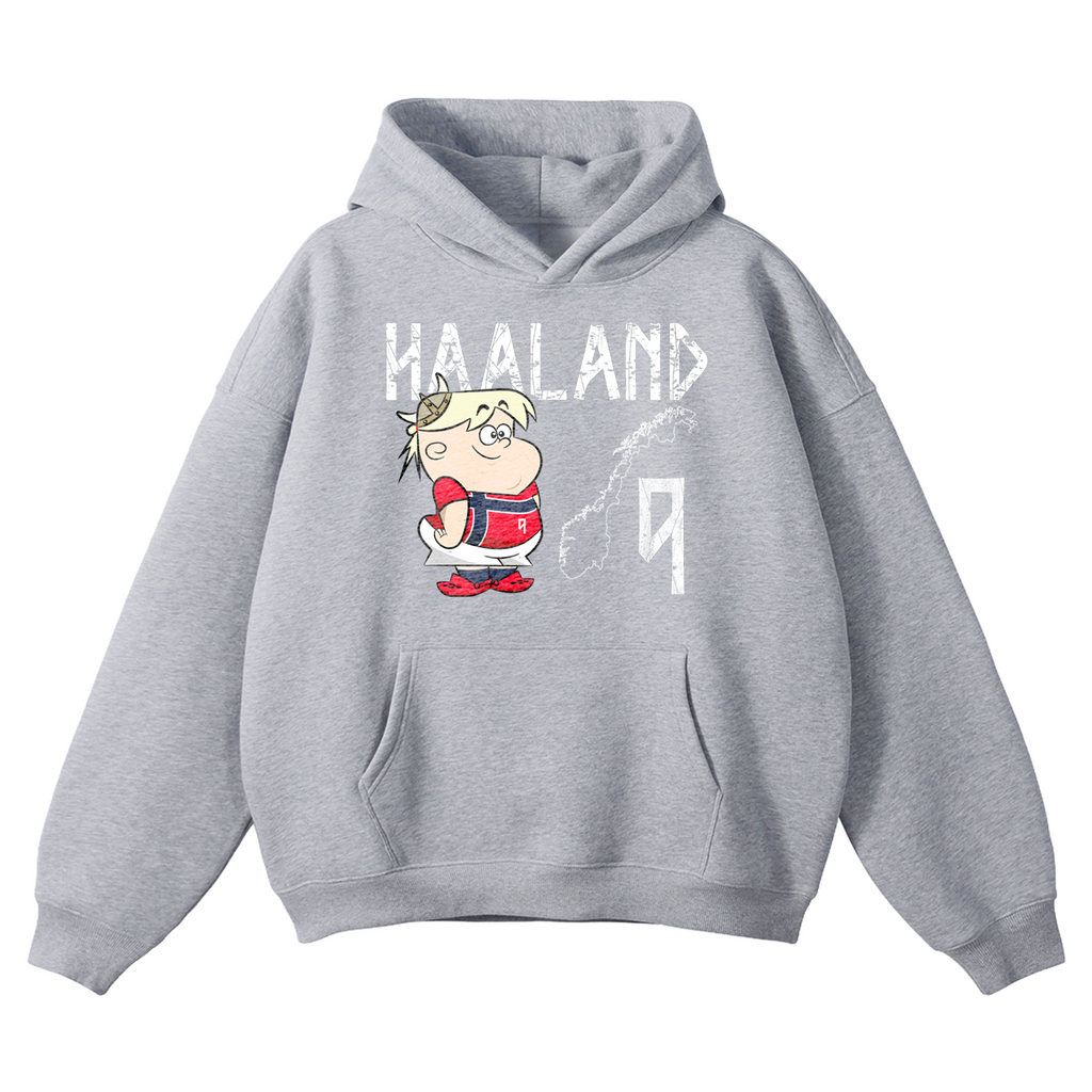HAALAND CARTOON HOODIE WHITE