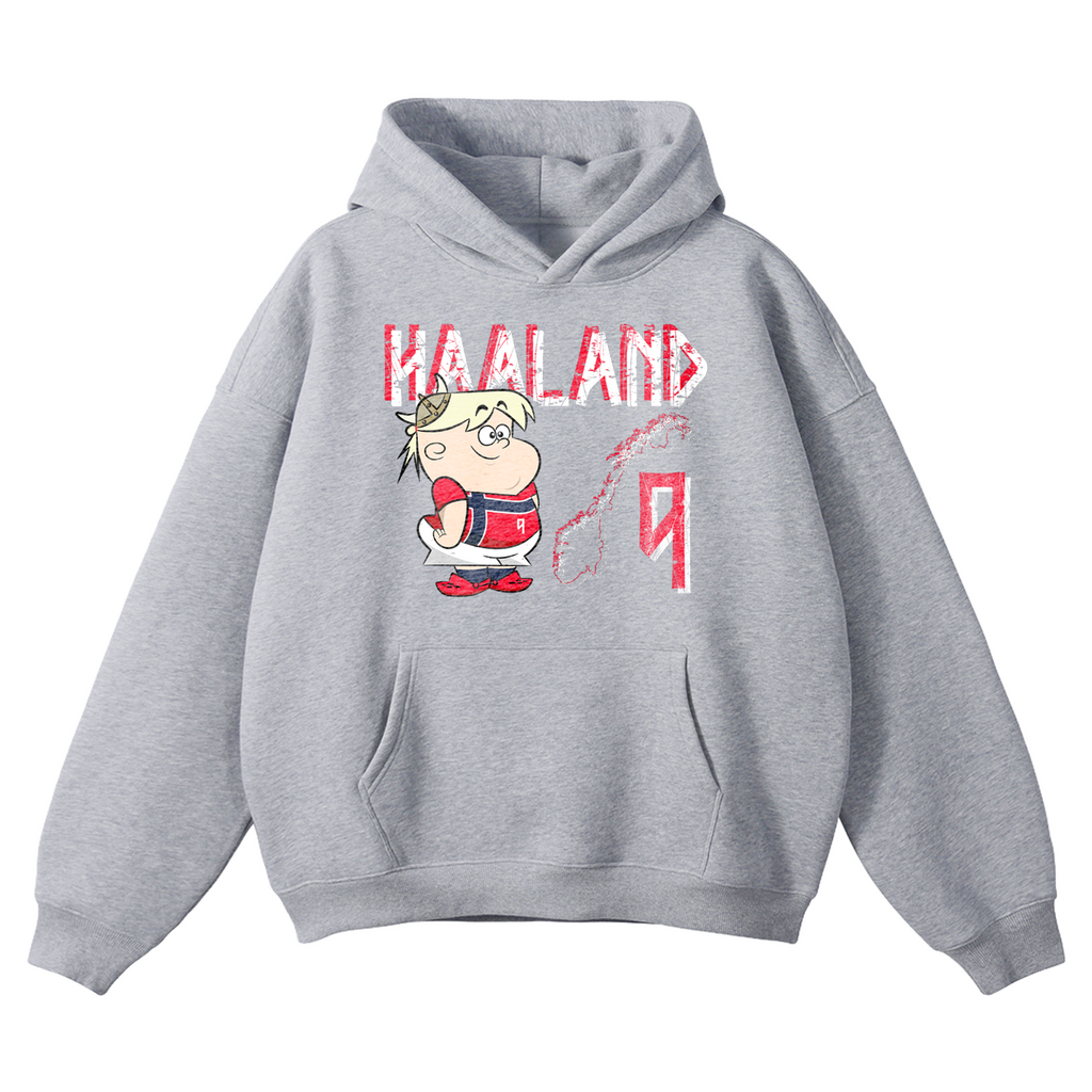 HAALAND CARTOON HOODIE DBL PRINT