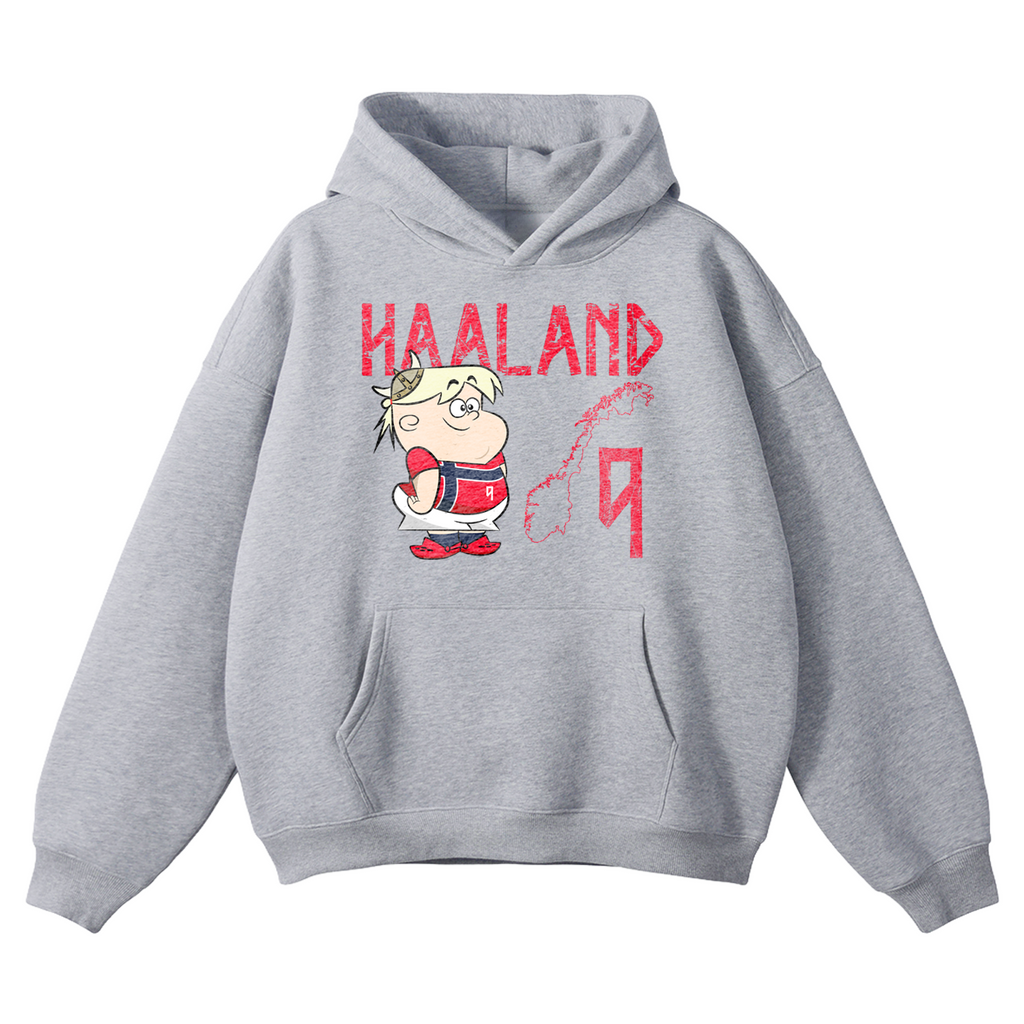 HAALAND CARTOON HOODIE RED