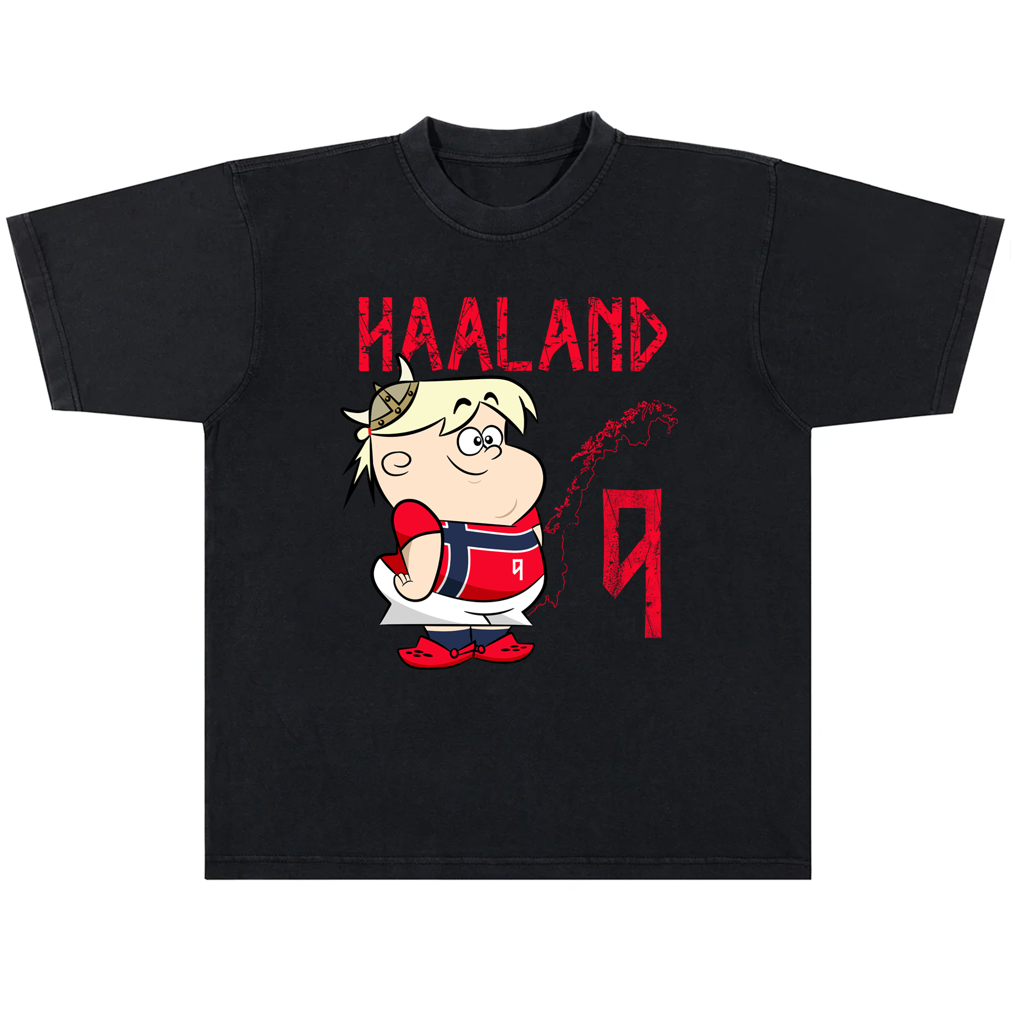HAALAND CARTOON TEE RED