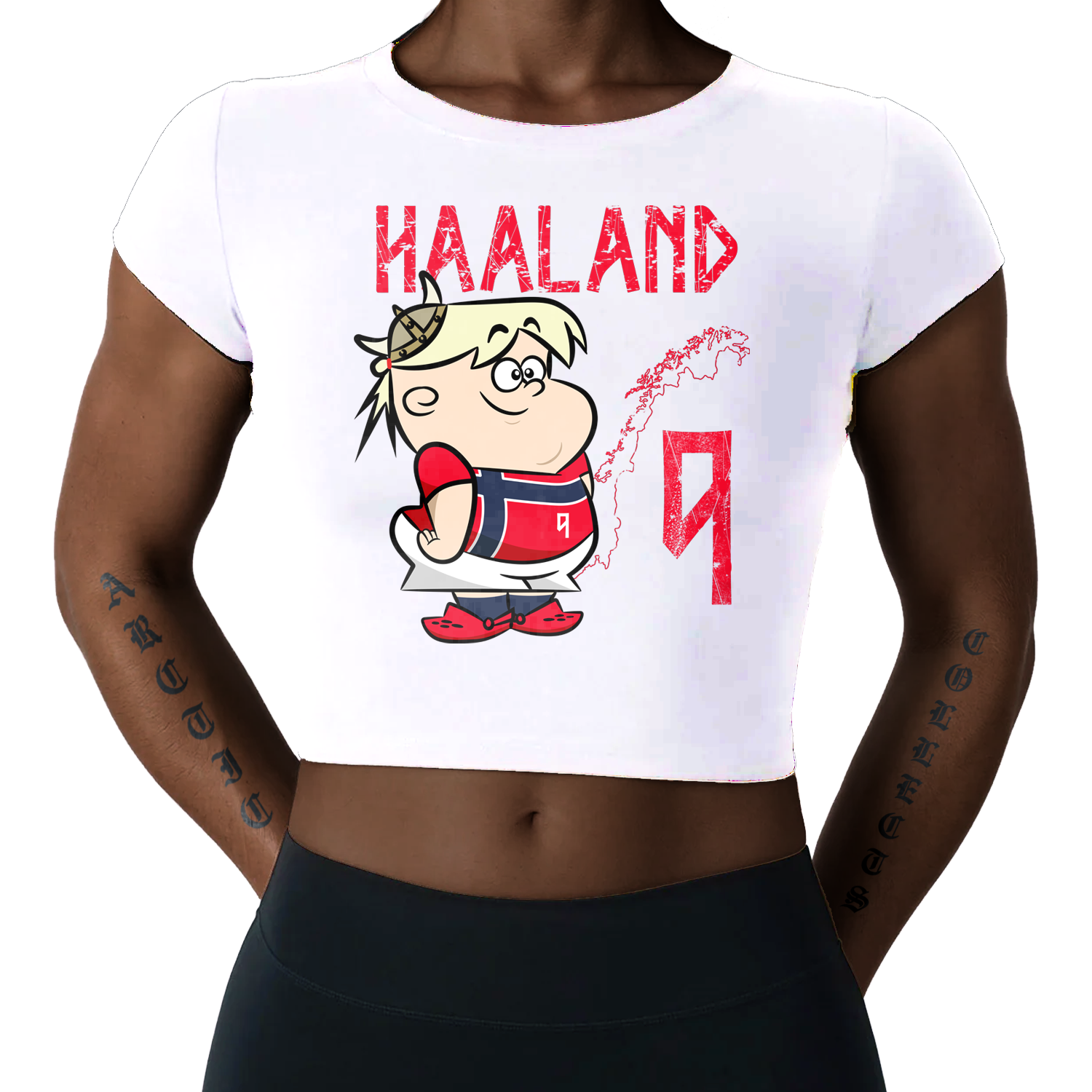 HAALAND CARTOON CROP TOP