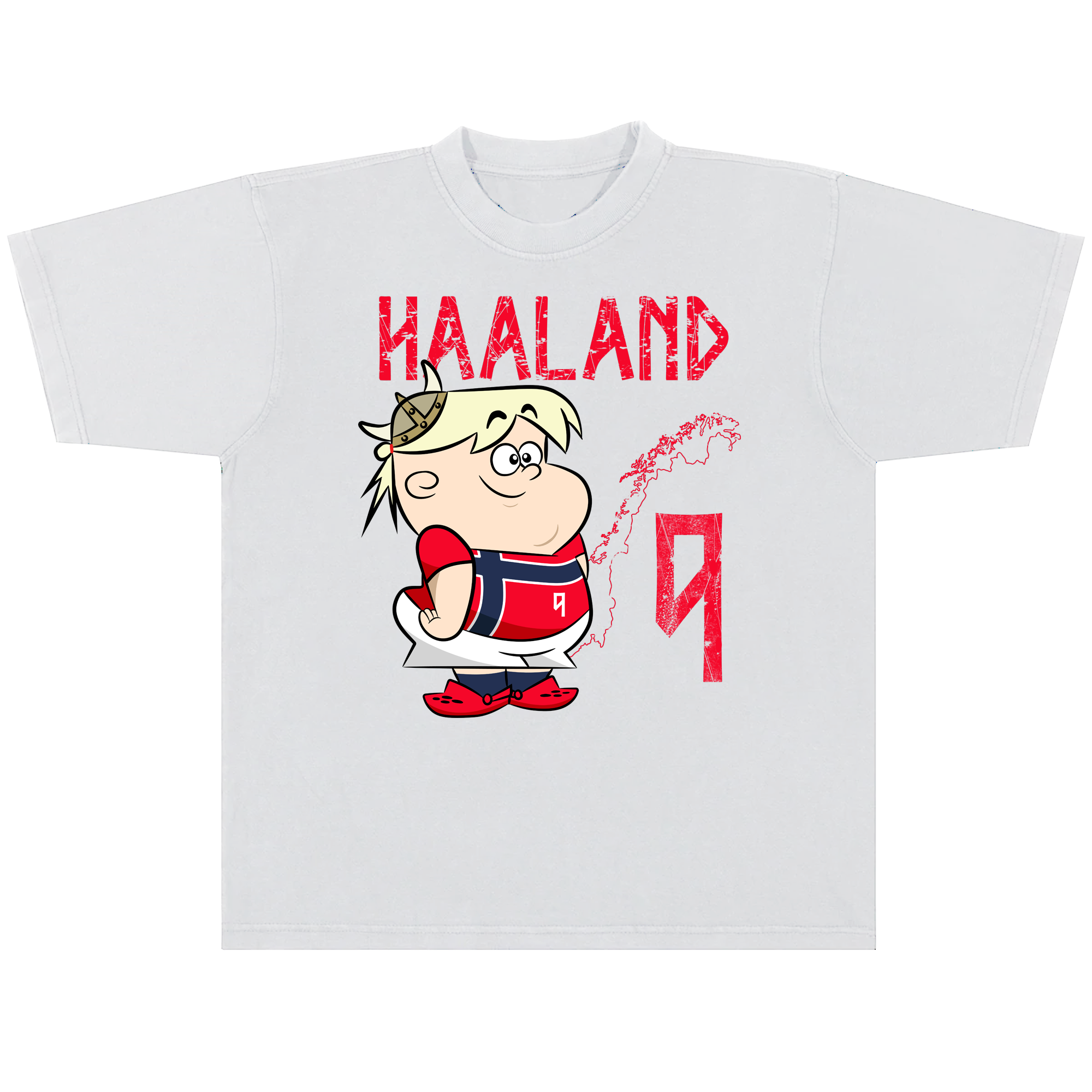 HAALAND CARTOON TEE RED